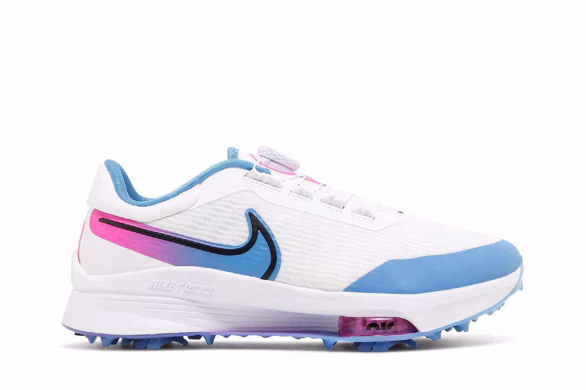 Nike Air Zoom Infinity Tour NEXT% Boa Wide White Aurora Blue Pink Blast, view 2