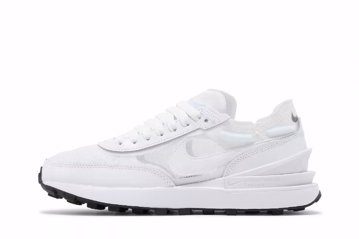Nike Women's Waffle One White Black, view 4