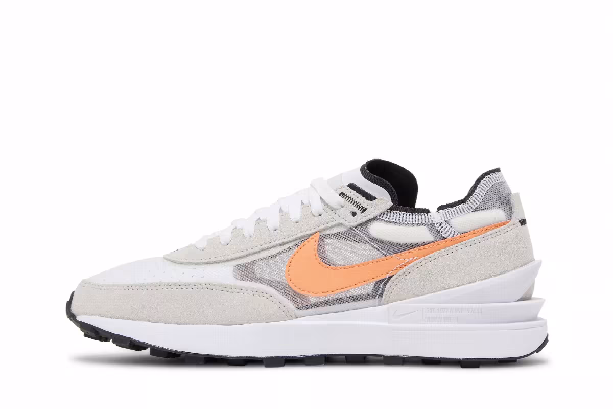 Nike Waffle One White Orange Trance, view 4