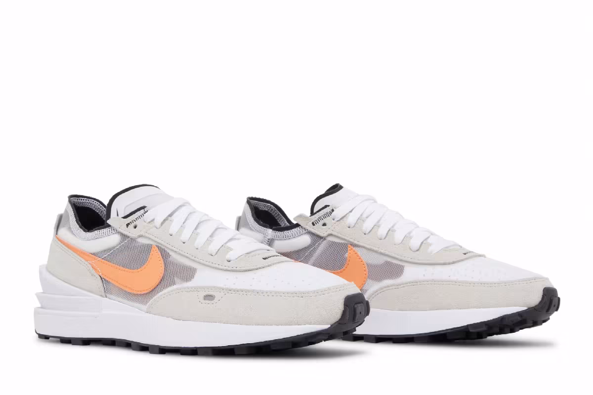Nike Waffle One White Orange Trance, view 9