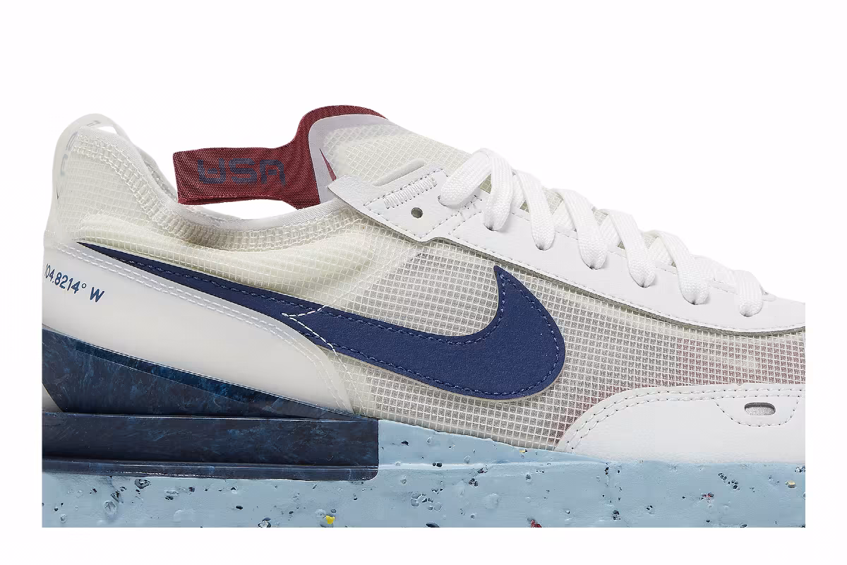 Nike Waffle One Crater Summit White Blue Void, view 3