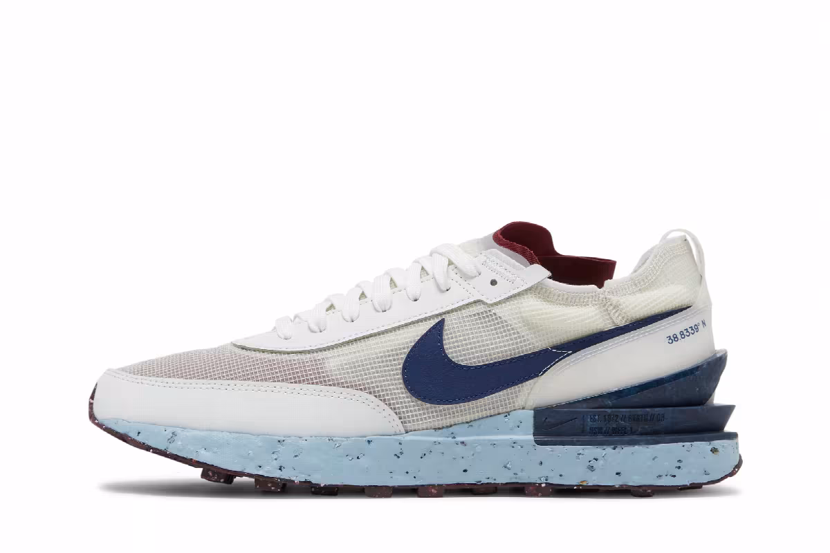 Nike Waffle One Crater Summit White Blue Void, view 4
