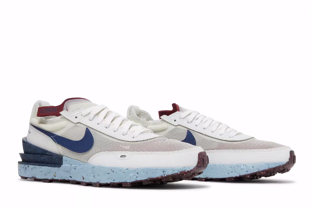 Nike Waffle One Crater Summit White Blue Void, view 9
