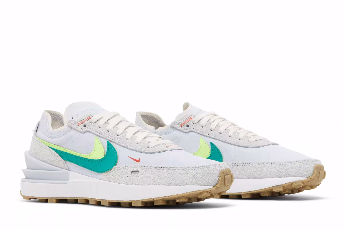 Nike Women's Waffle One SE Double Swoosh - Grey Green, view 9