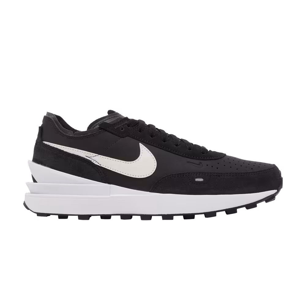 Nike Waffle One Leather Black White