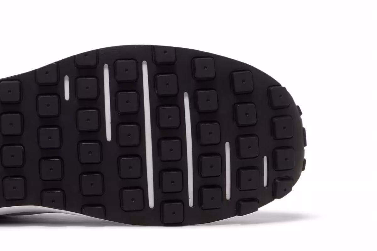 Nike Waffle One Leather Black White, view 6