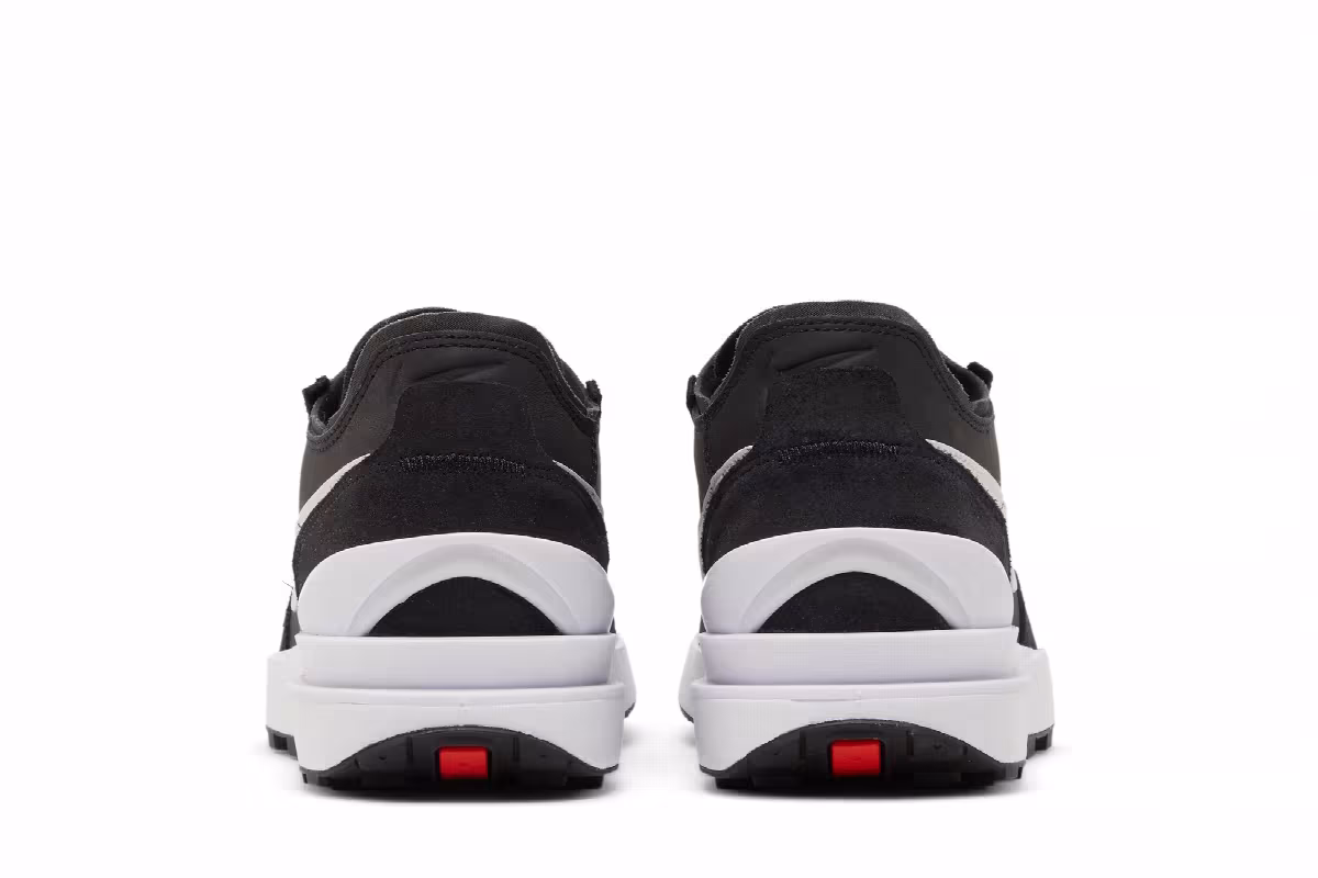 Nike Waffle One Leather Black White, view 7