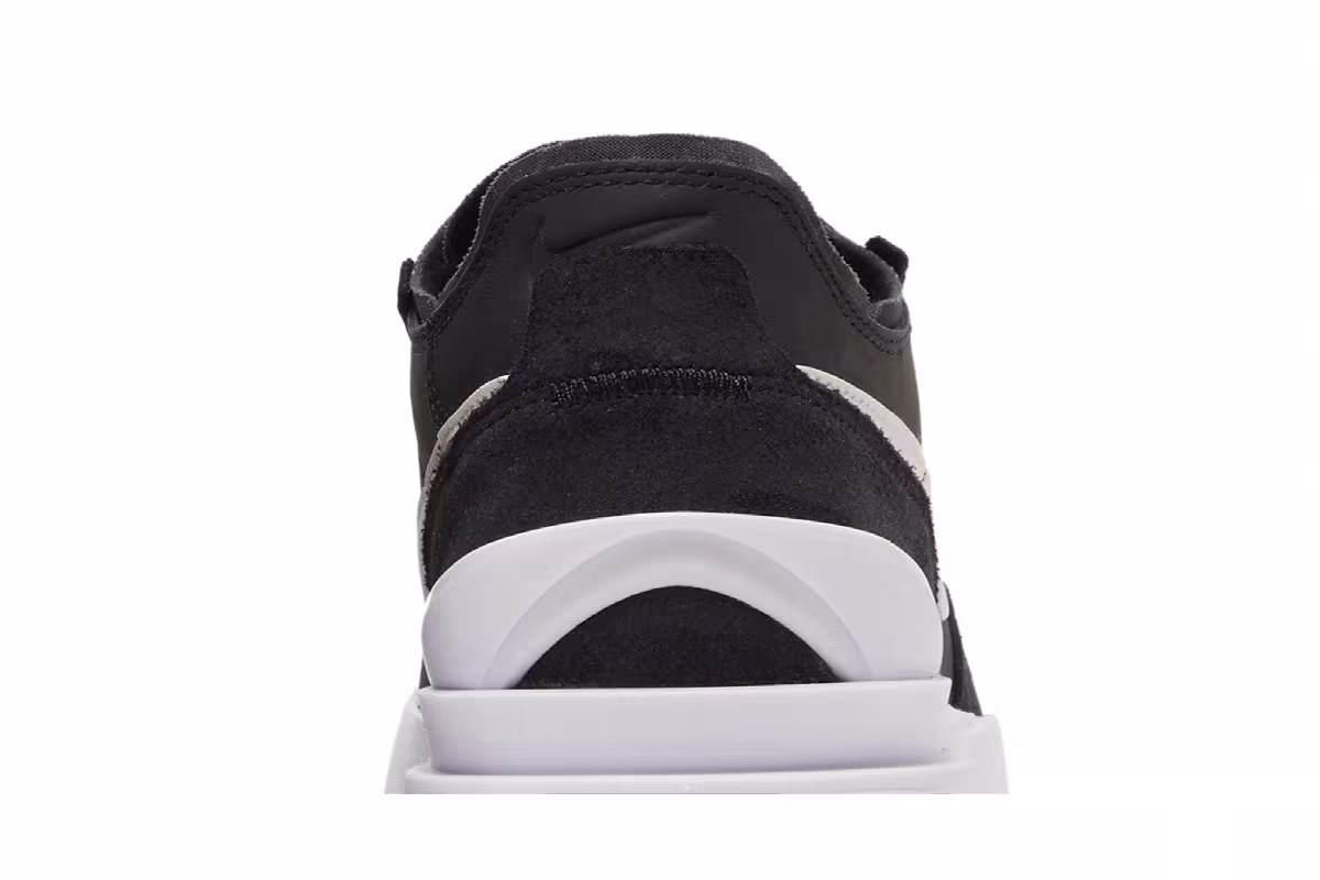 Nike Waffle One Leather Black White, view 8