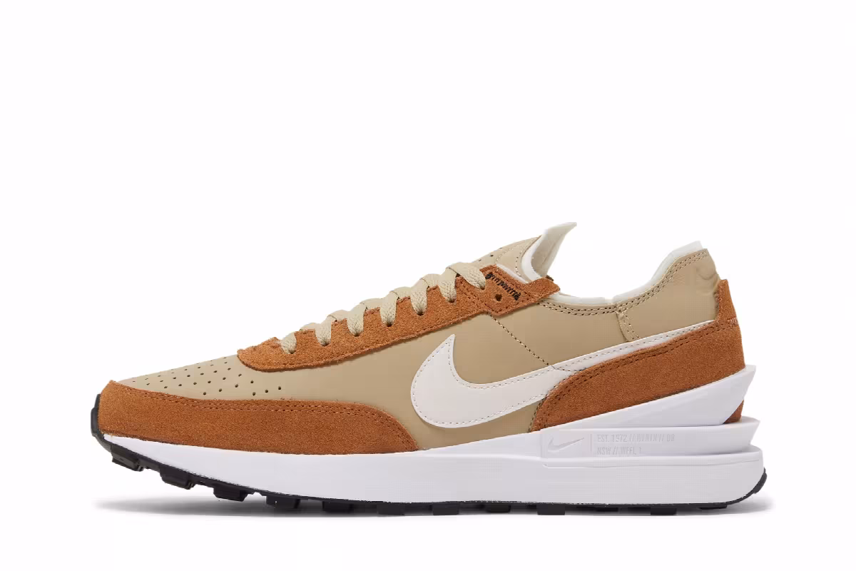 Nike Waffle One Leather Limestone Ale Brown, view 4