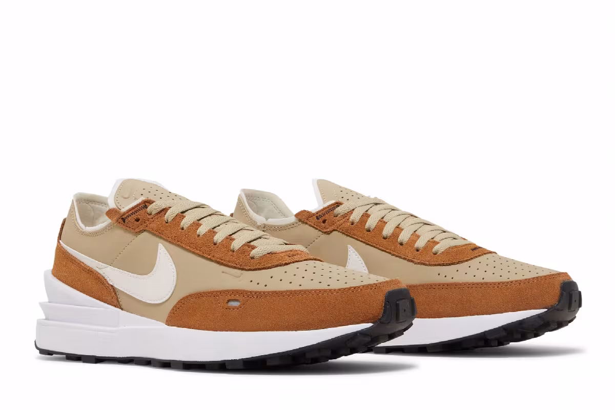 Nike Waffle One Leather Limestone Ale Brown, view 9