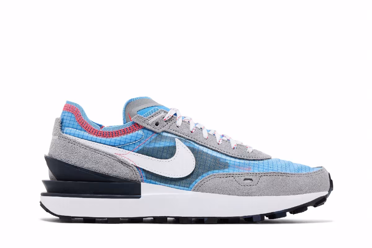 Nike Waffle One SE Camo Soles - Particle Grey, view 2