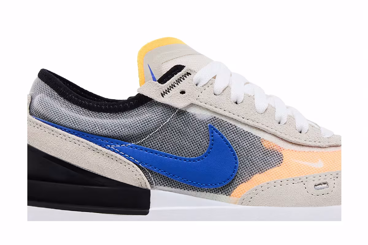 Nike Waffle One GS Light Bone Blue Orange, view 3