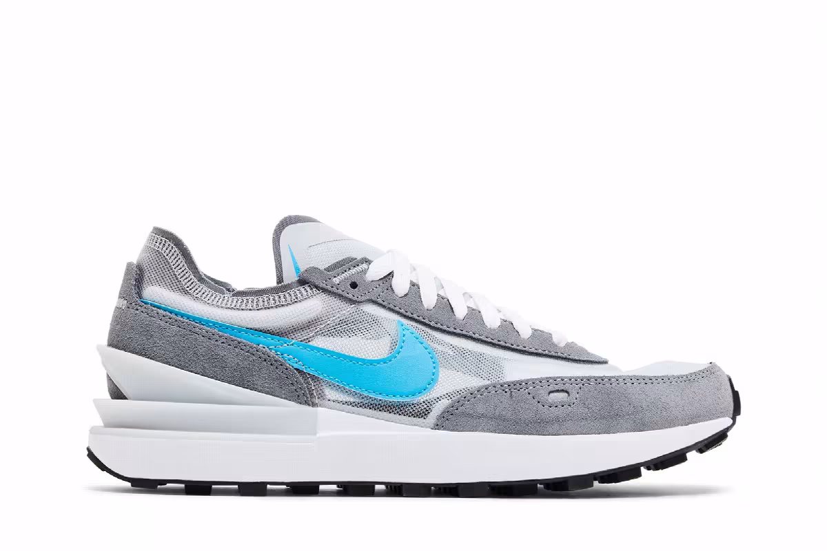Nike Waffle One Cool Grey Blue Lightning, view 2