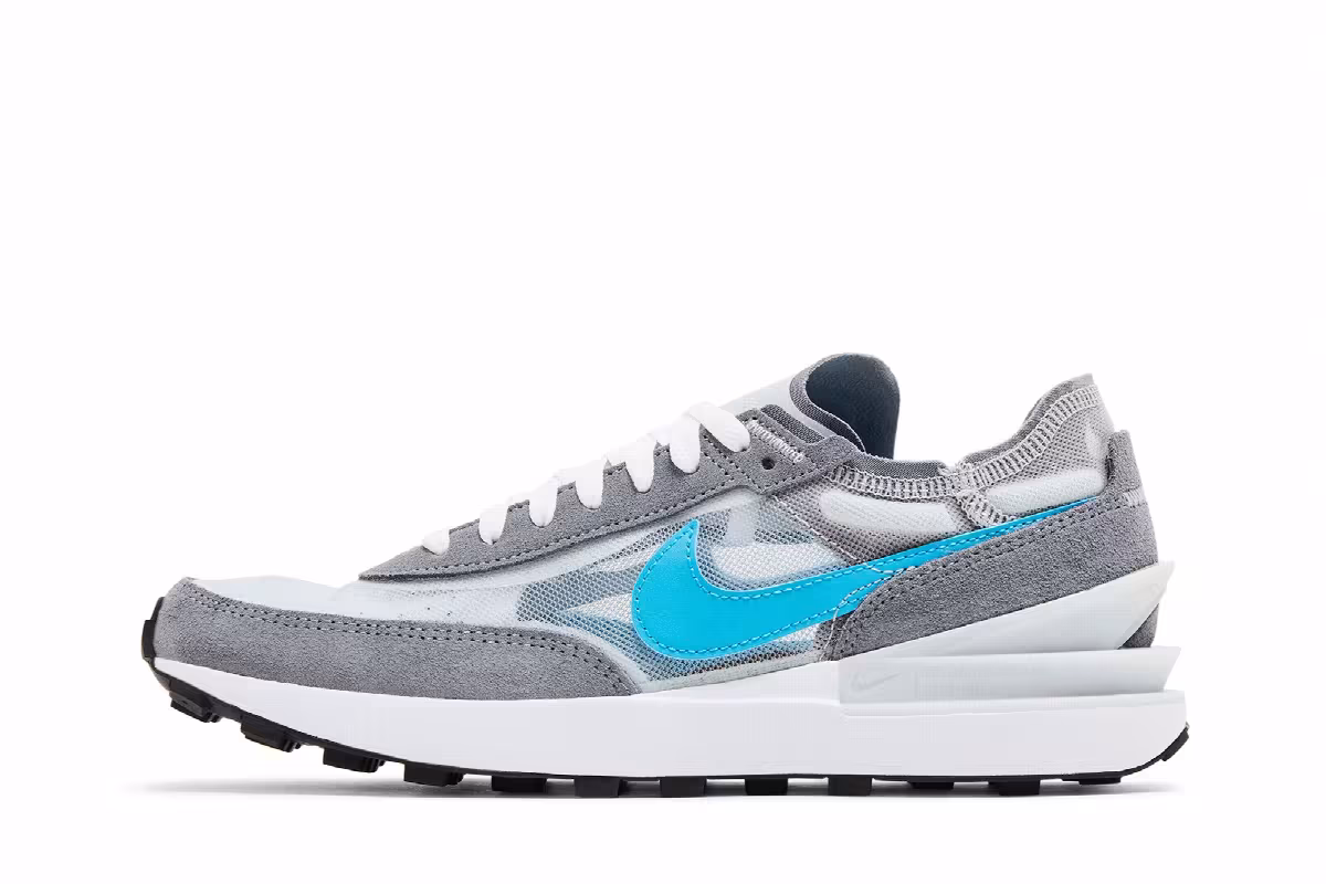 Nike Waffle One Cool Grey Blue Lightning, view 4
