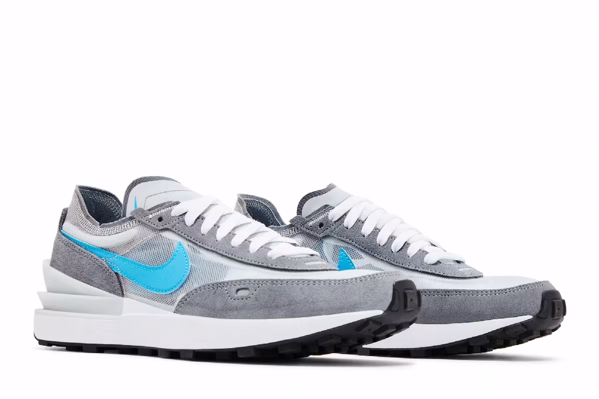 Nike Waffle One Cool Grey Blue Lightning, view 9