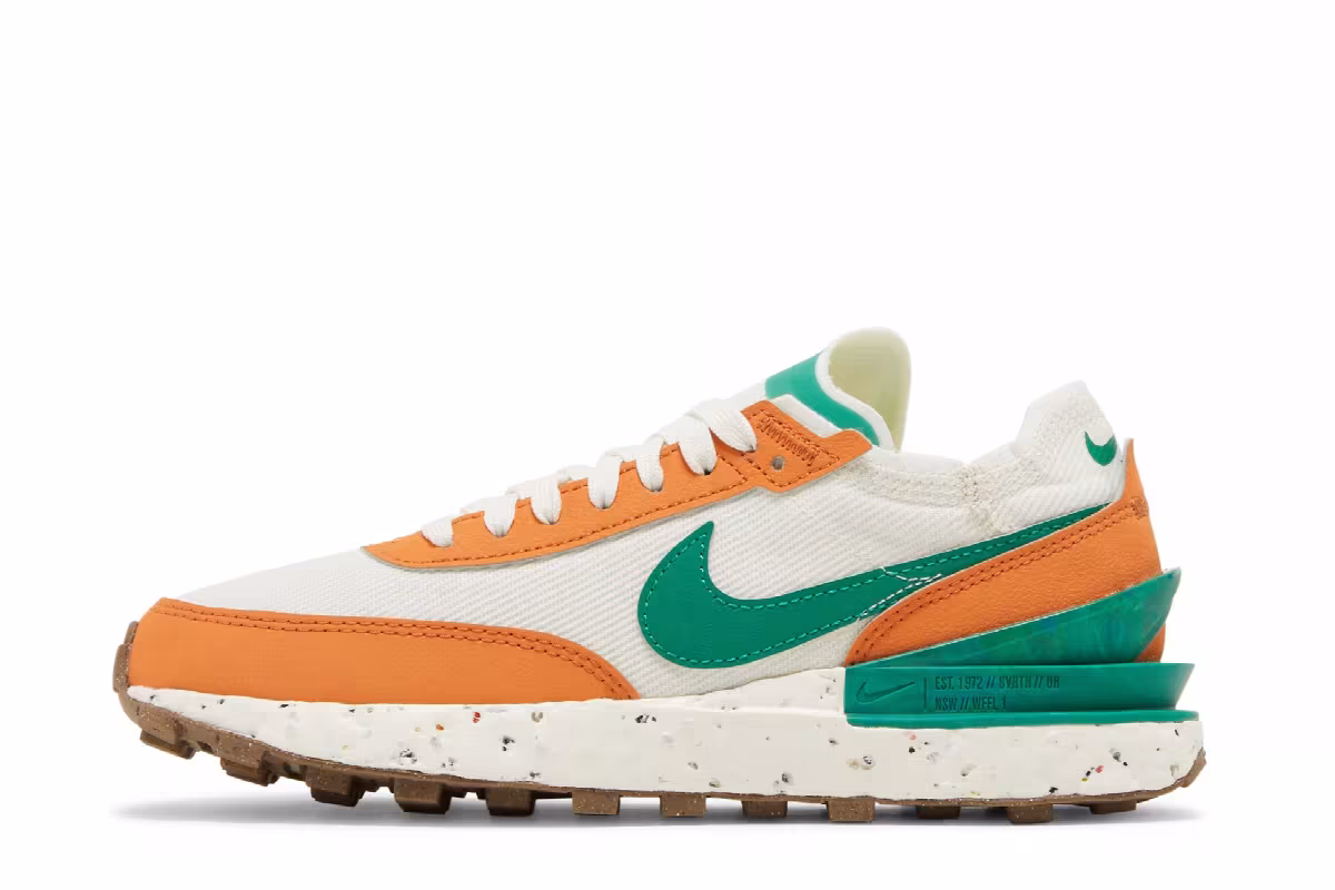 Nike Women's Waffle One Crater Sail Hot Curry Gum, view 4