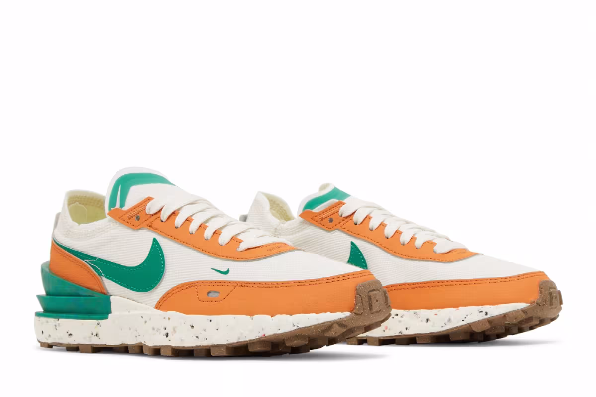 Nike Women's Waffle One Crater Sail Hot Curry Gum, view 9