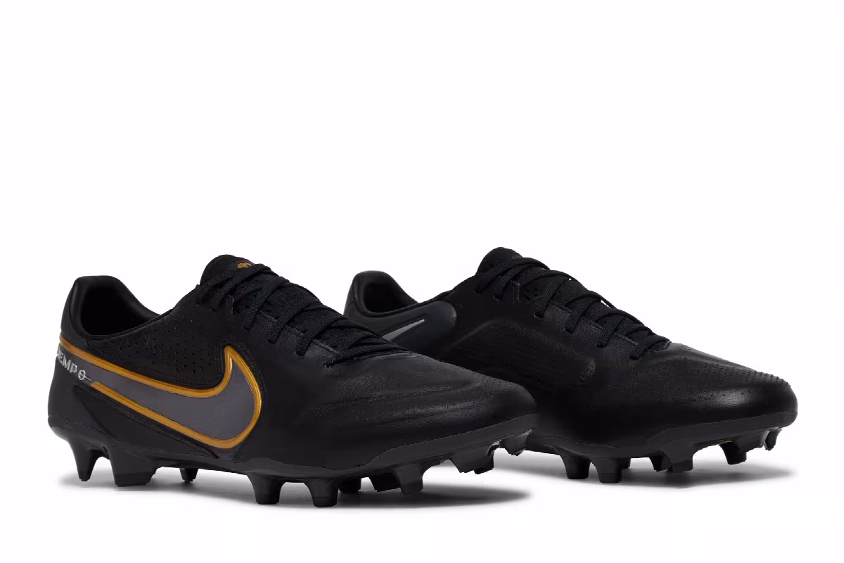 Nike Tiempo Legend 9 Pro FG Black Metallic Gold, view 9