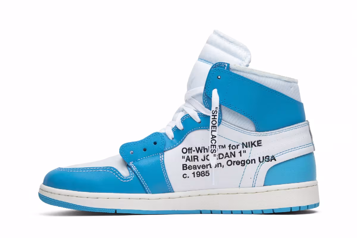 Off-White x Air Jordan 1 High OG UNC, view 4