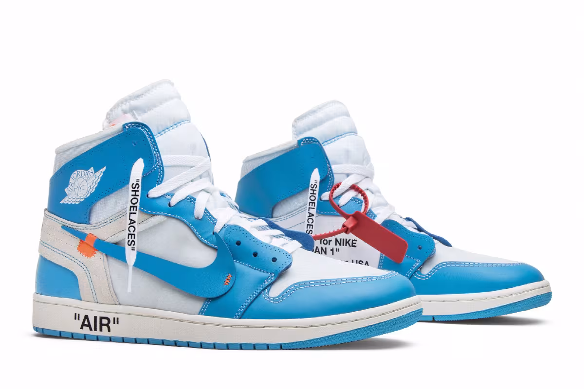Off-White x Air Jordan 1 High OG UNC, view 9