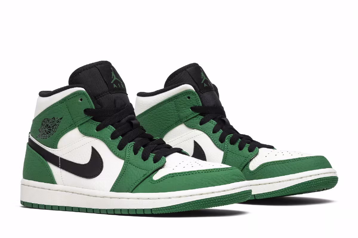 Air Jordan 1 Mid Pine Green, view 9