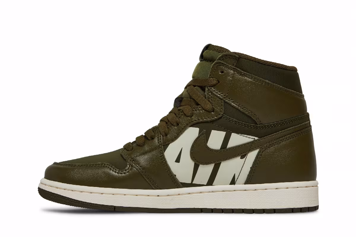 Air Jordan 1 High OG Olive Canvas, view 4