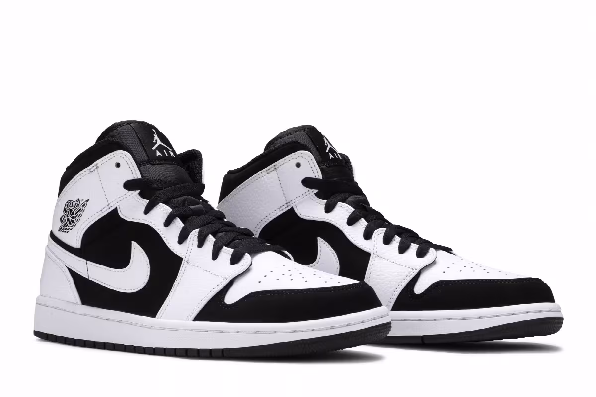 Air Jordan 1 Mid Tuxedo, view 9