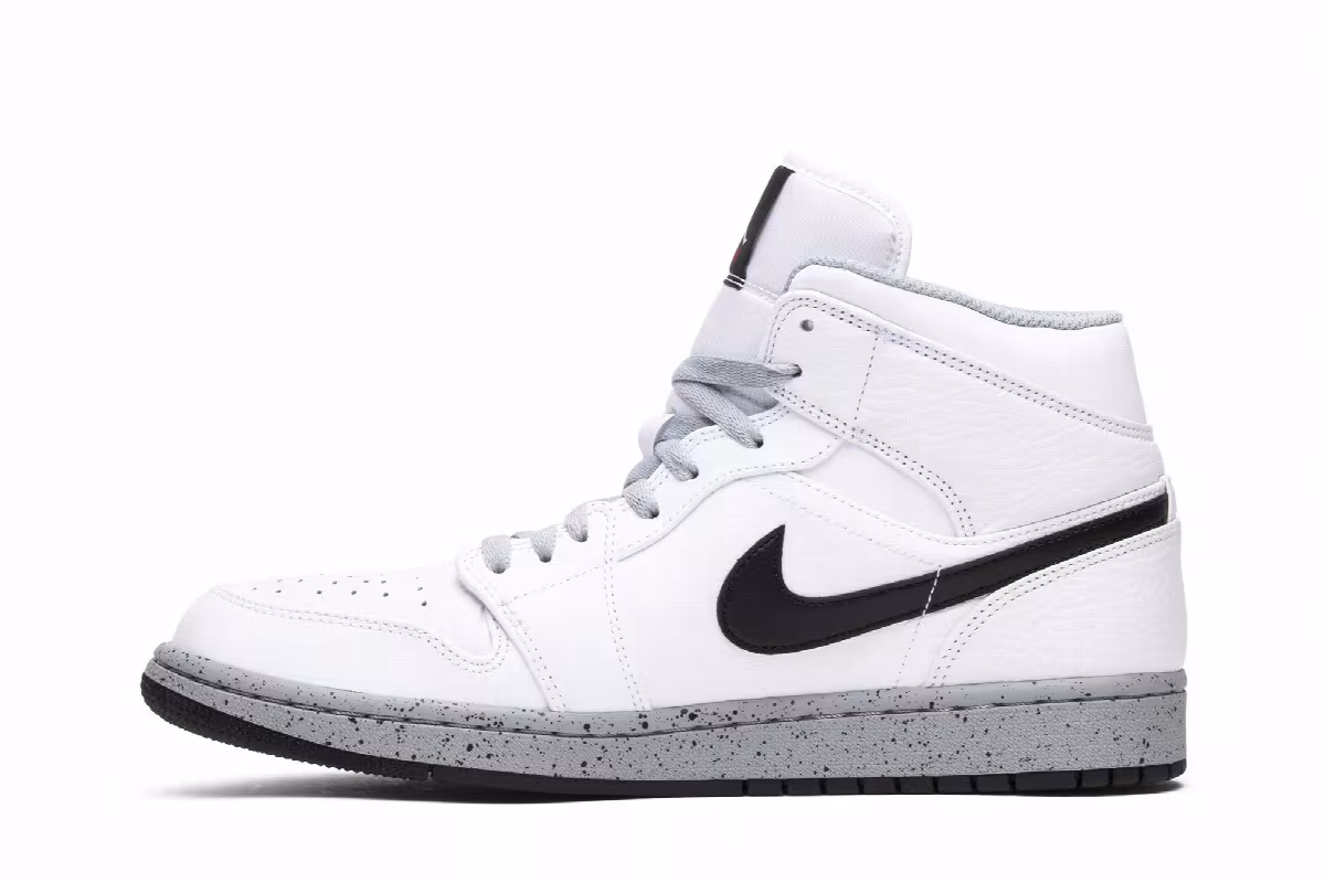 Air Jordan 1 Mid White Cement, view 4