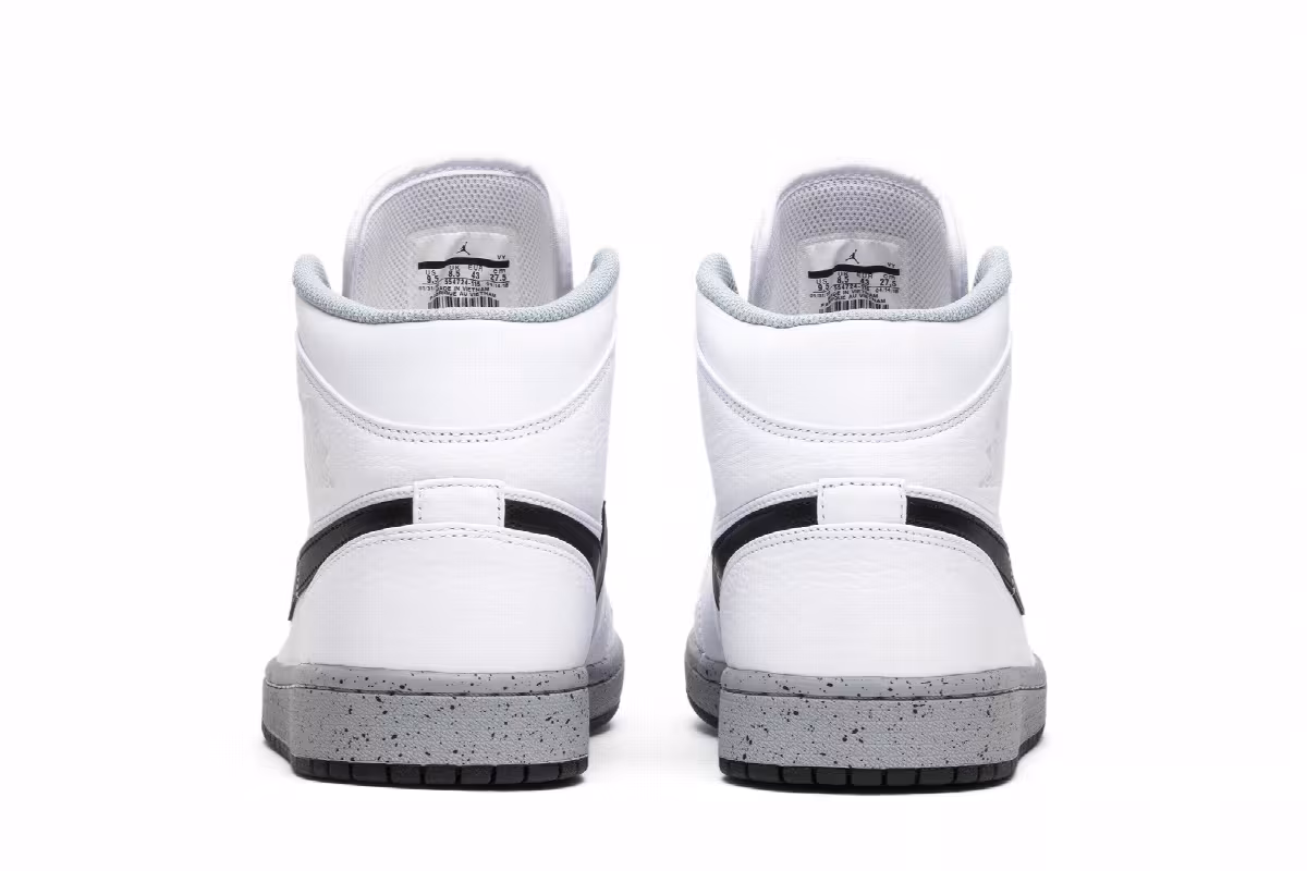 Air Jordan 1 Mid White Cement, view 7