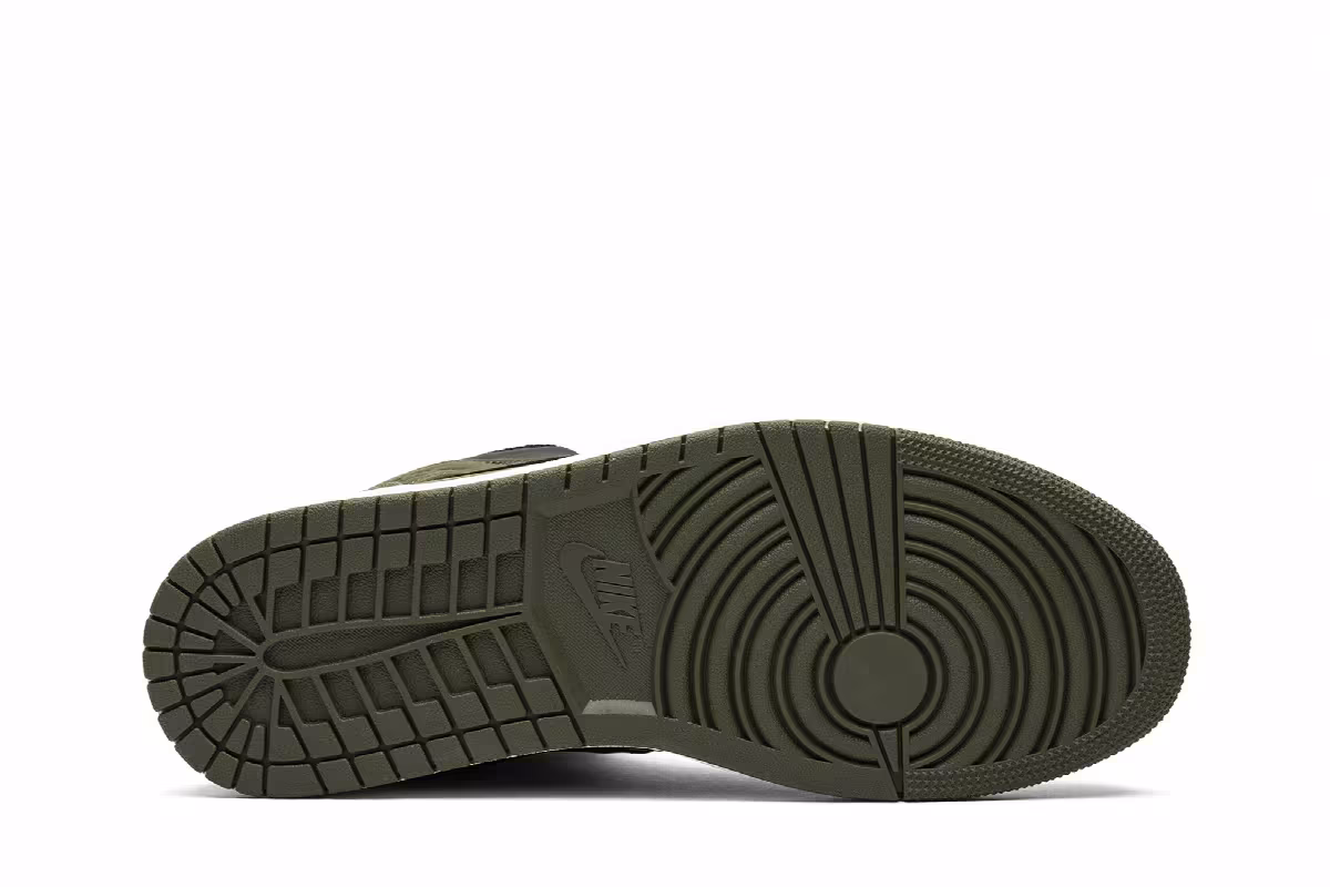 Air Jordan 1 Mid Olive Canvas, view 5