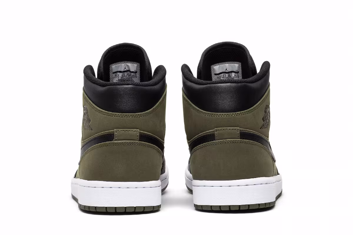Air Jordan 1 Mid Olive Canvas, view 7