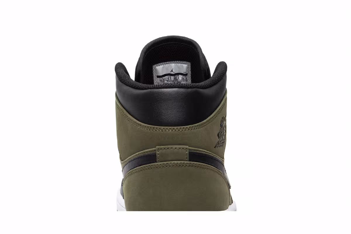 Air Jordan 1 Mid Olive Canvas, view 8