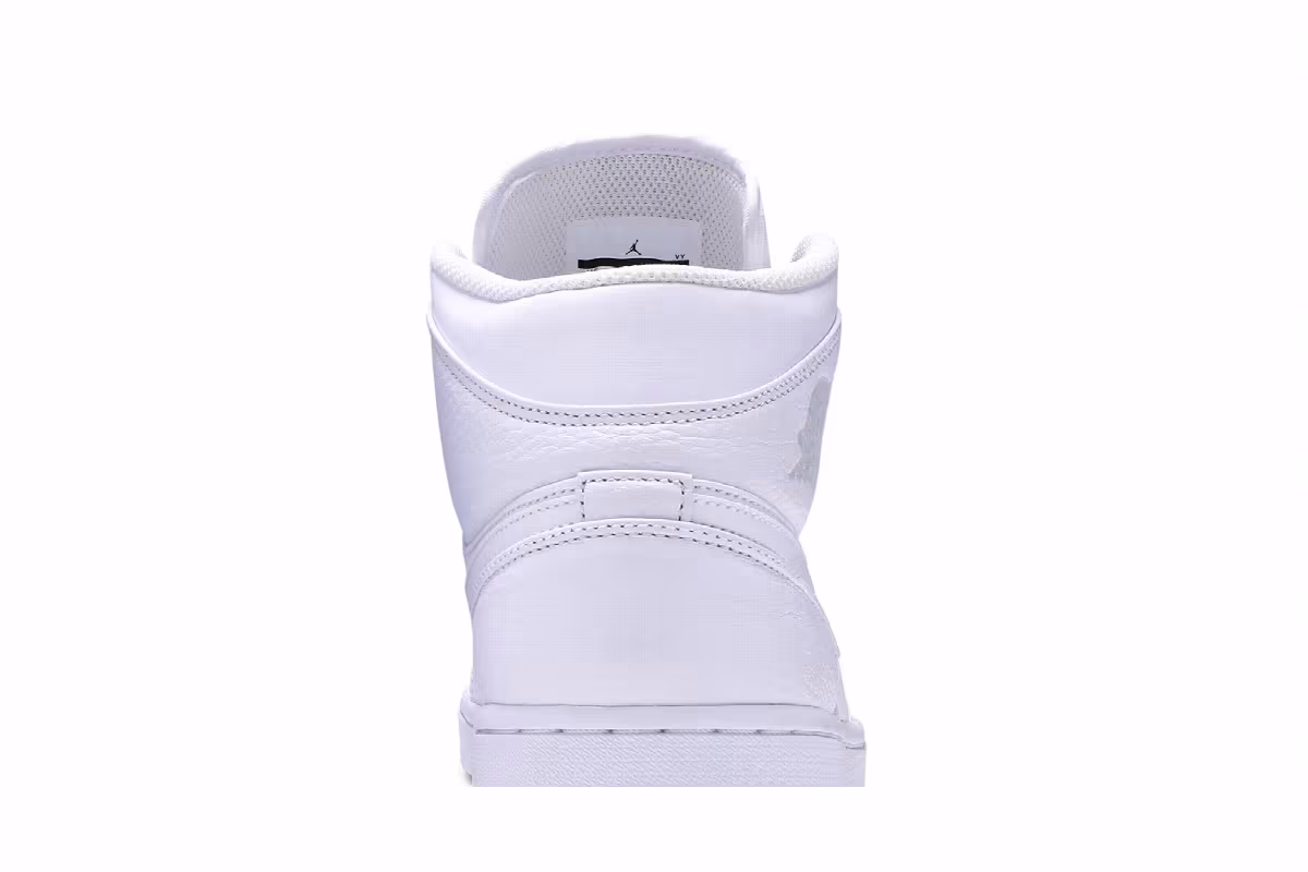 Air Jordan 1 Mid Triple White 2018, view 8