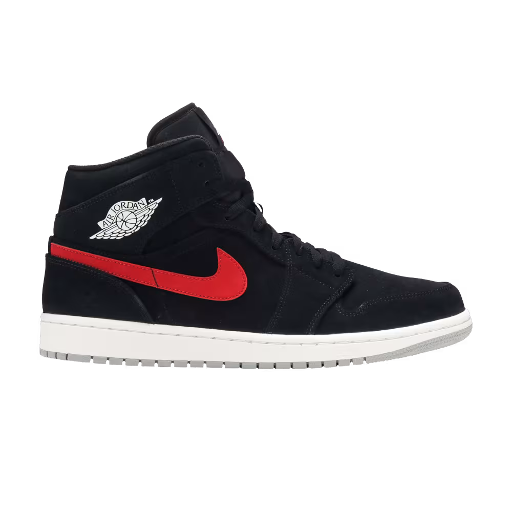 Air Jordan 1 Mid Multicolor Swoosh Black