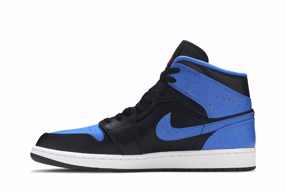 Air Jordan 1 Mid Royal Splatter, view 4