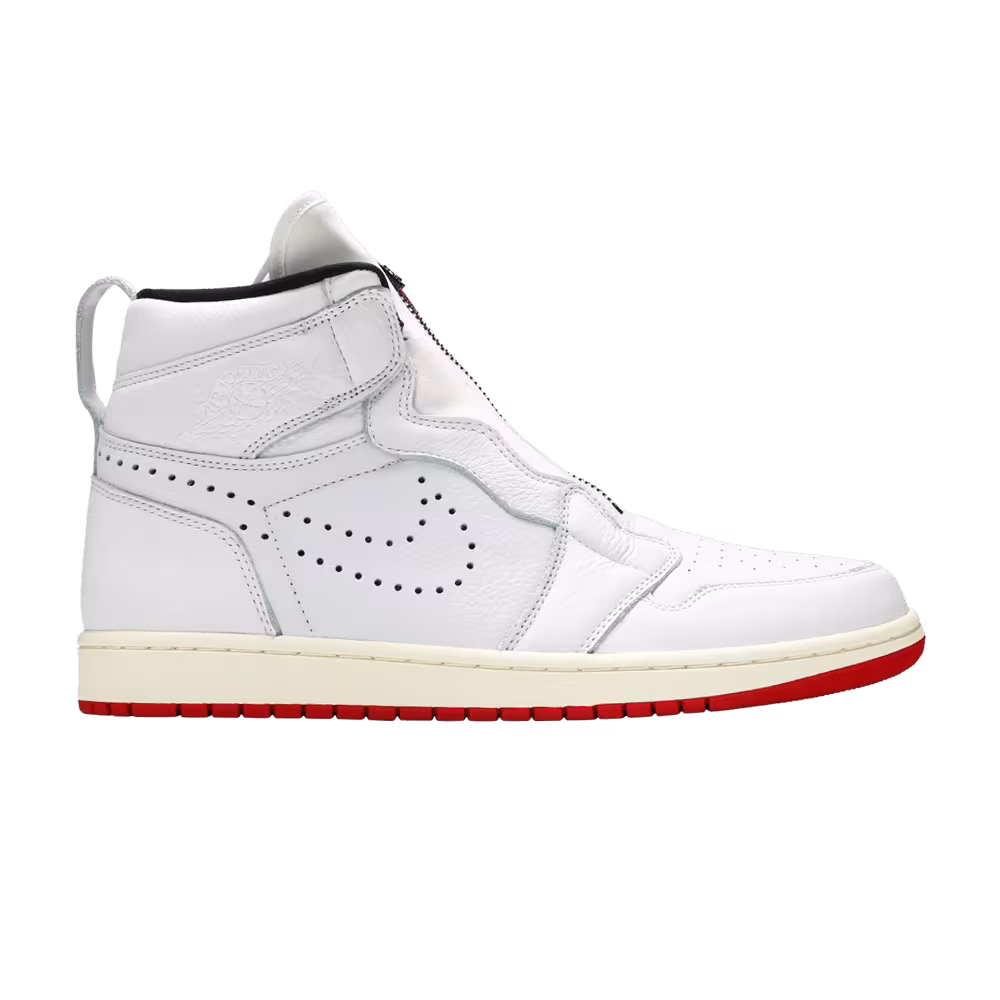 Air Jordan 1 High Zip White University Red