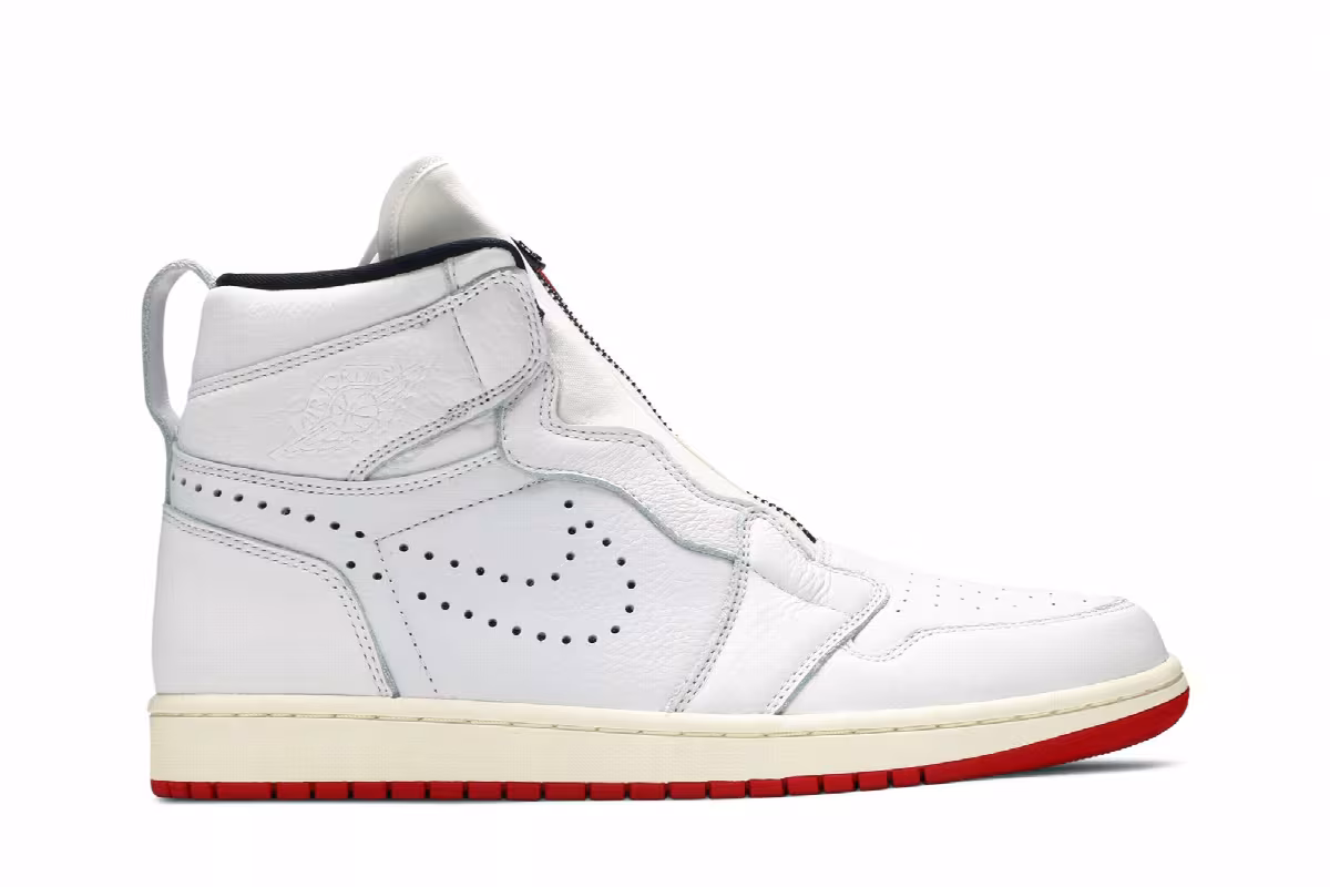 Air Jordan 1 High Zip White University Red, view 2