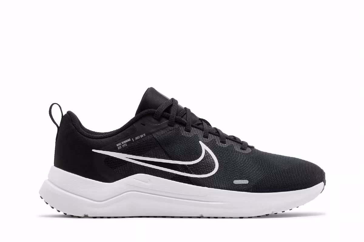 Nike Downshifter 12 Black White, view 2