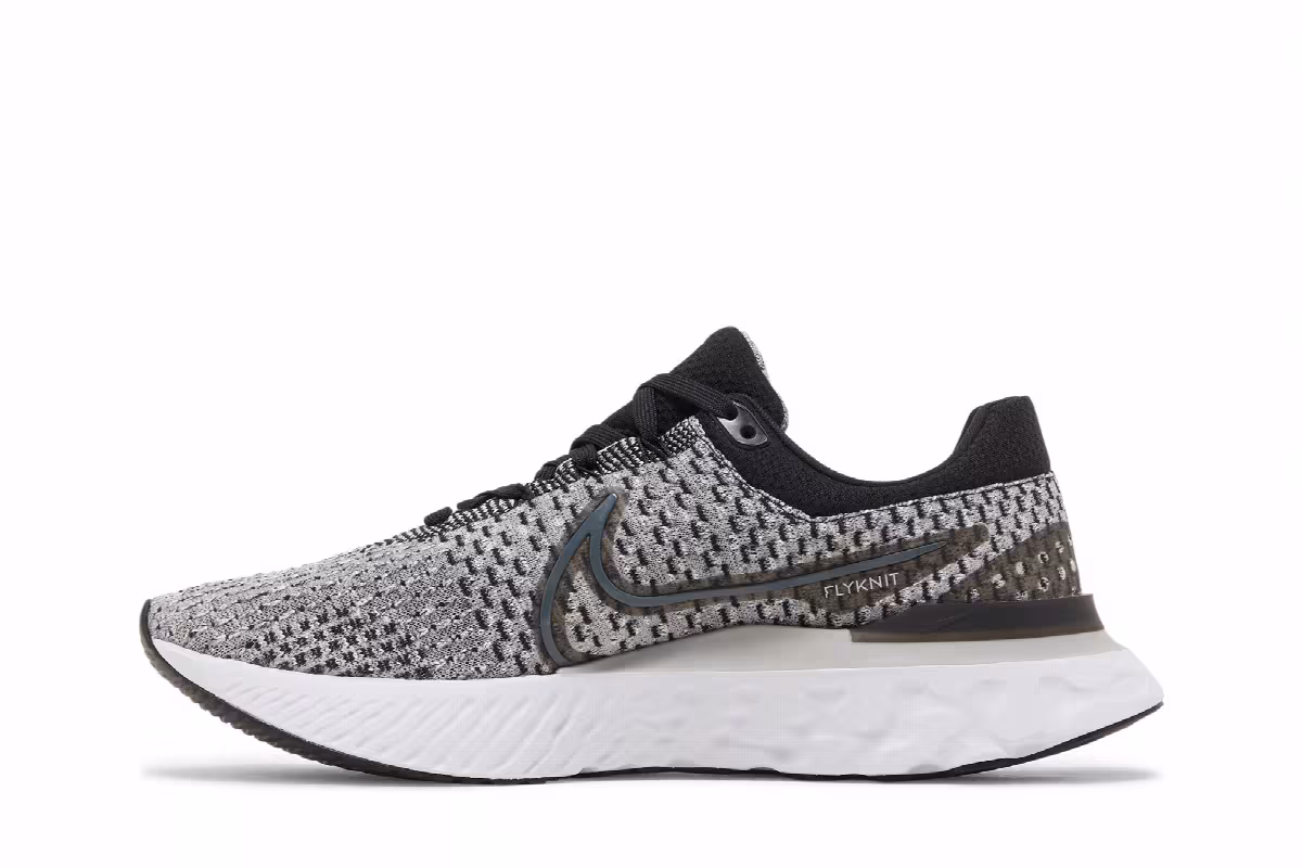 Nike React Infinity Run Flyknit 3 Black Grey Fog, view 4