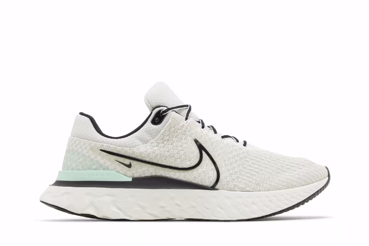 Nike React Infinity Run Flyknit 3 Phantom Black Mint, view 2
