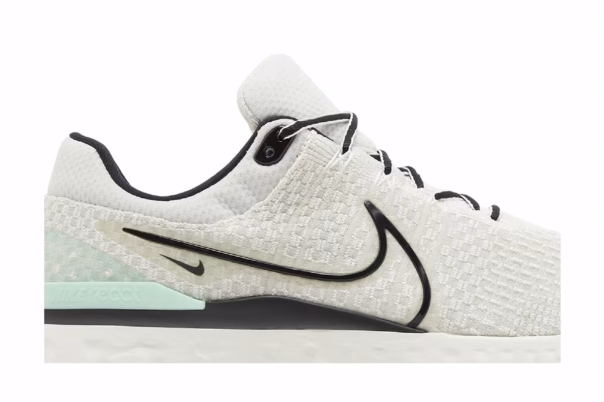 Nike React Infinity Run Flyknit 3 Phantom Black Mint, view 3