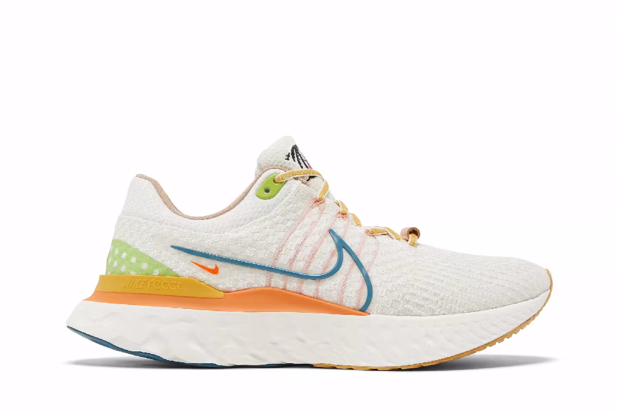 Nike React Infinity Run Flyknit 3 Sail Hot Curry, view 2