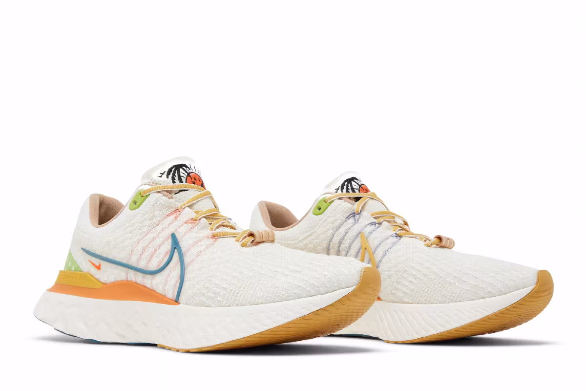 Nike React Infinity Run Flyknit 3 Sail Hot Curry, view 9