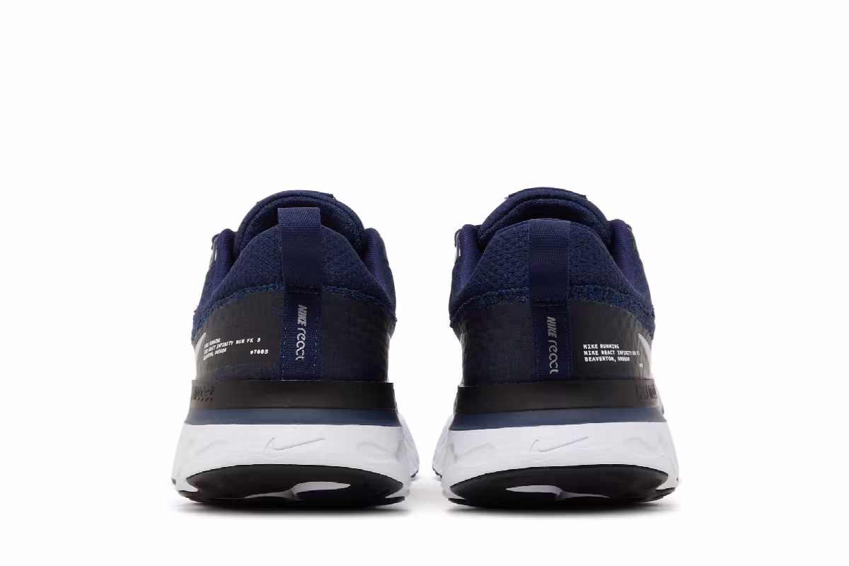 Nike React Infinity Run Flyknit 3 College Navy Metallic Silver, view 7