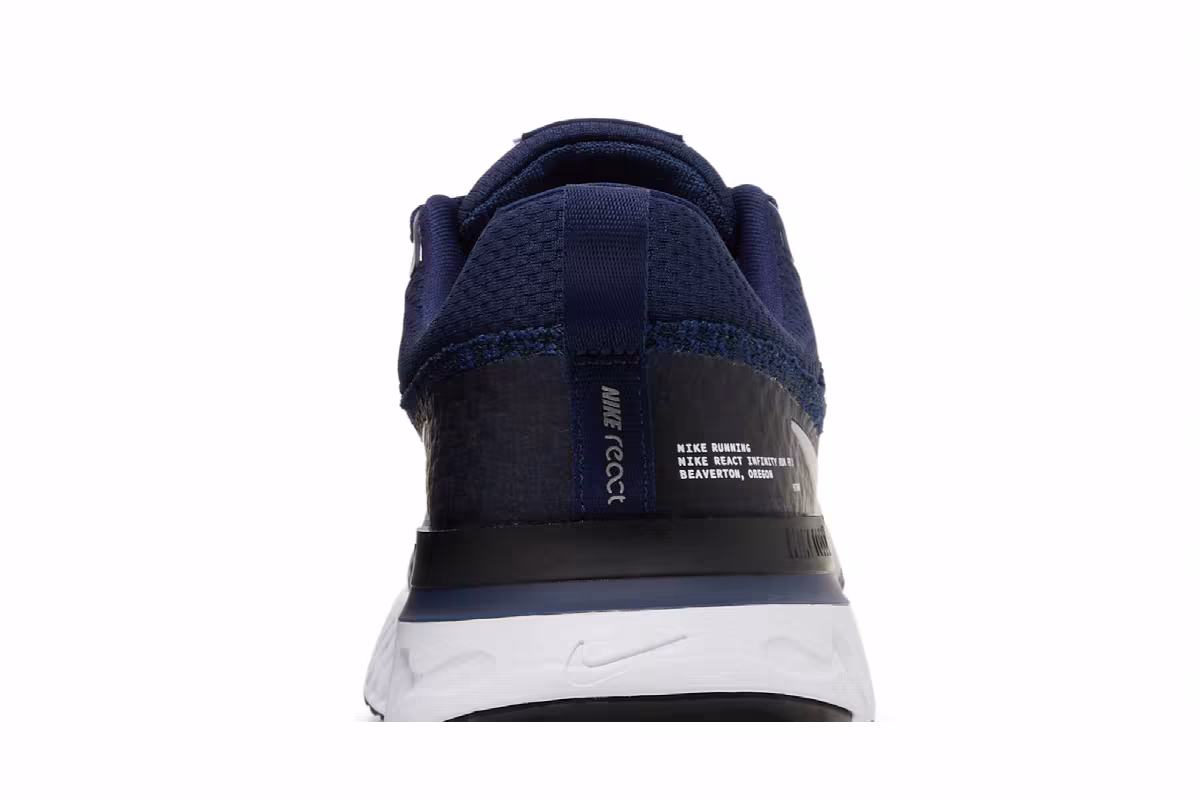 Nike React Infinity Run Flyknit 3 College Navy Metallic Silver, view 8