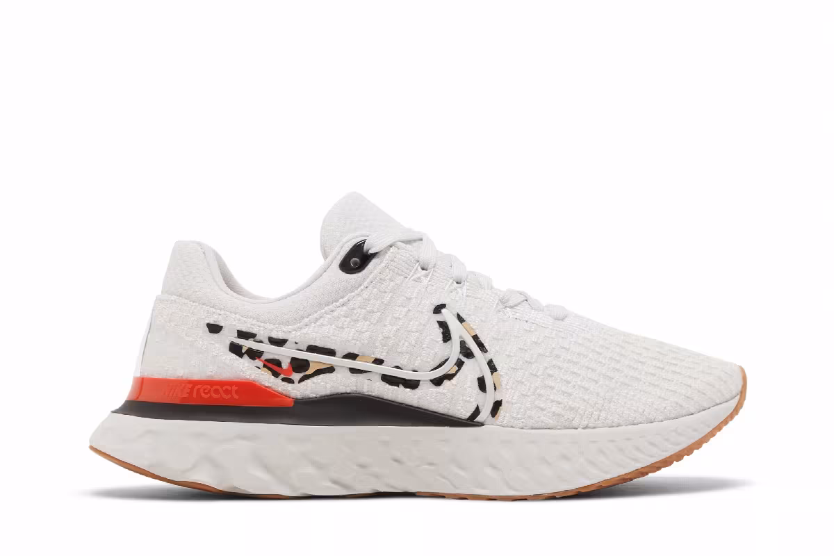Nike Women's React Infinity Run Flyknit 3 Leopard, view 2