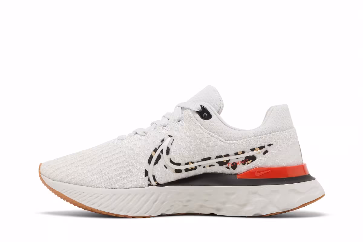 Nike Women's React Infinity Run Flyknit 3 Leopard, view 4