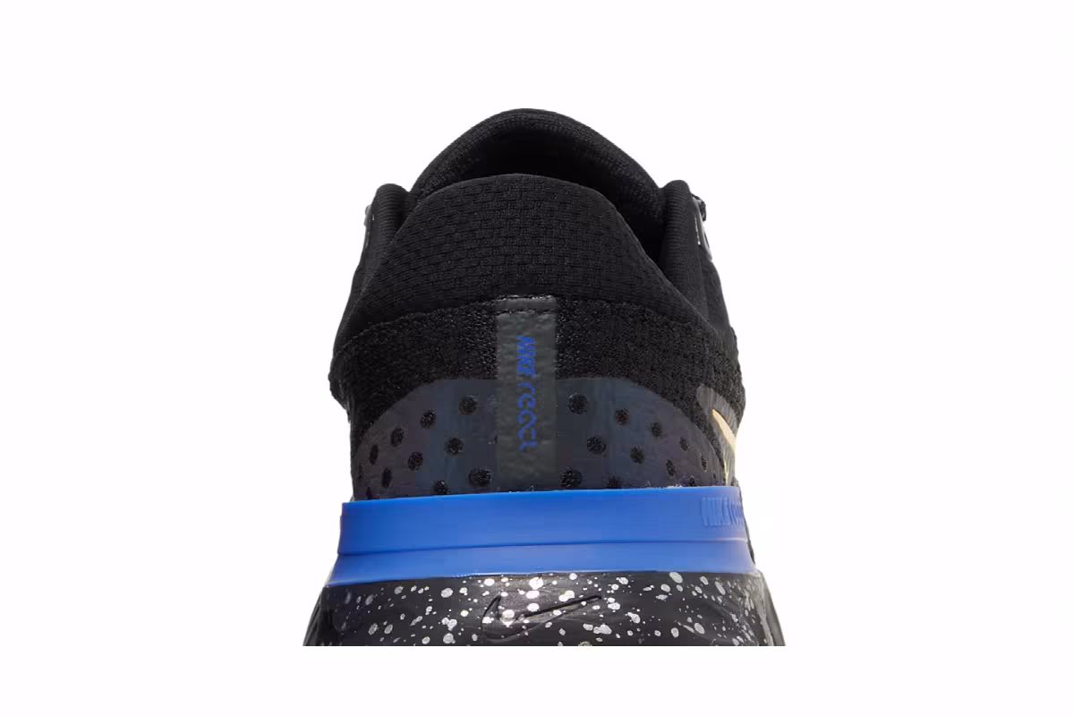 Nike React Infinity Run Flyknit 3 Black Citron Royal, view 8