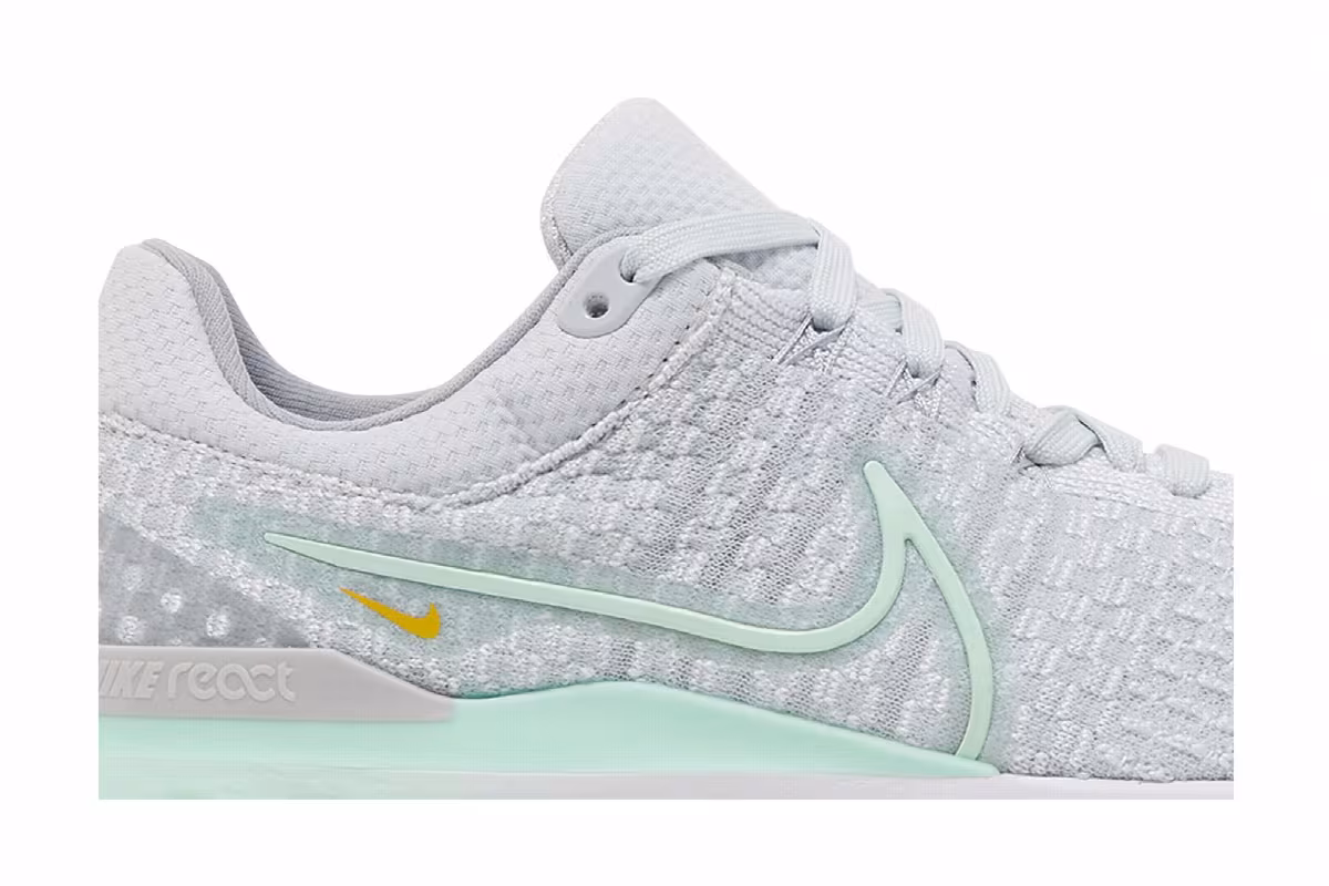 Nike Women's React Infinity Run Flyknit 3 Pure Platinum Mint Foam, view 3