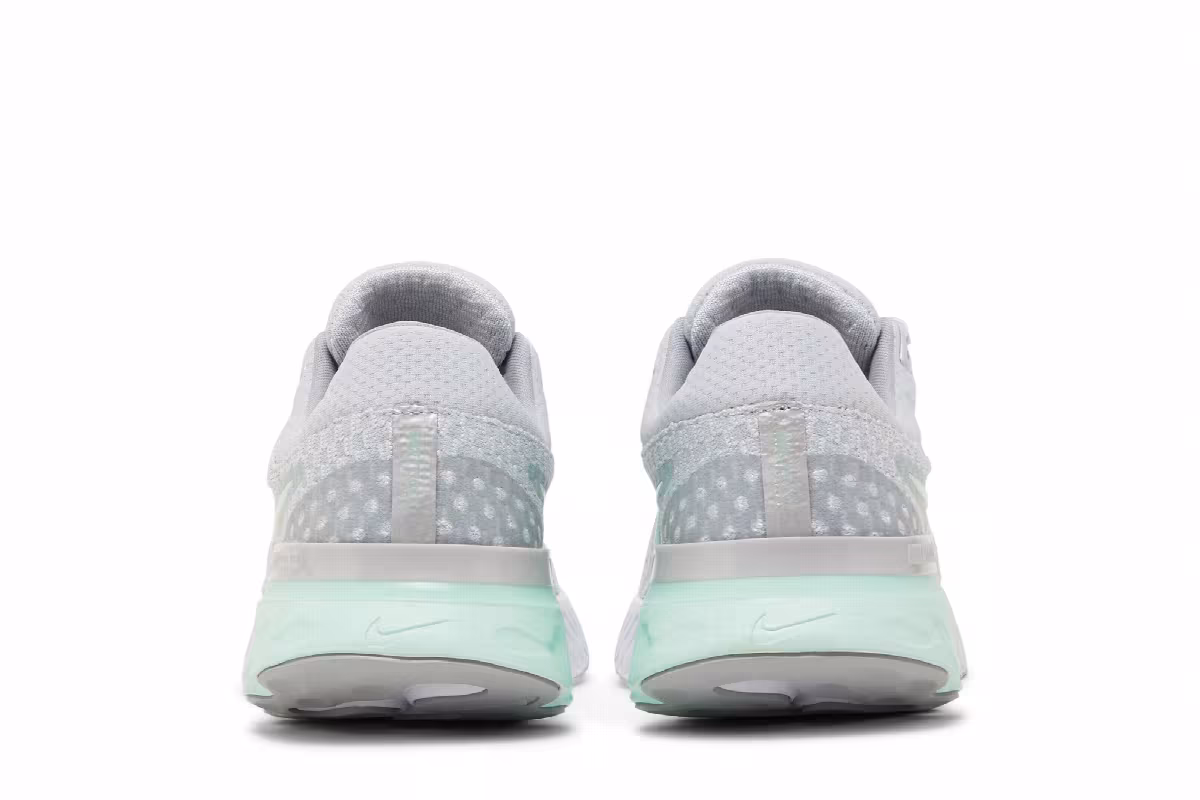 Nike Women's React Infinity Run Flyknit 3 Pure Platinum Mint Foam, view 7